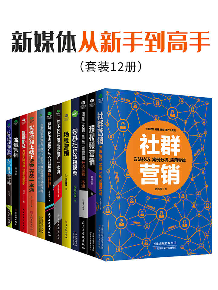 新媒体从新手到高手（套装12册）（创意策划+引流推广+品牌塑造+流量变现，火爆全网的营销利器，低成本获取百万粉丝的营销套路。）